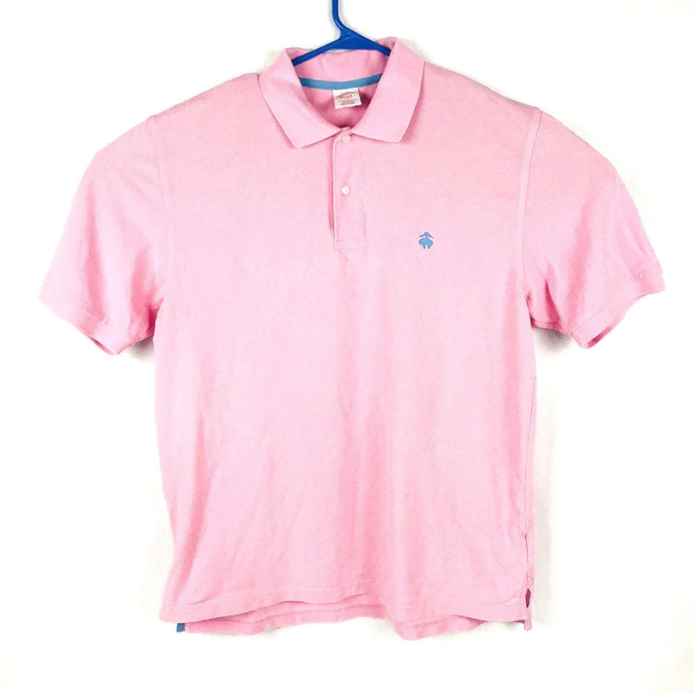 BROOKS BROTHERS MEN'S L POLO SHIRT PINK
